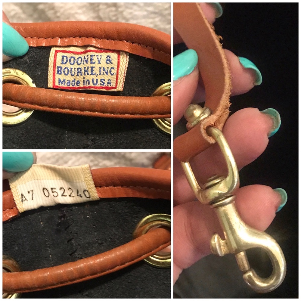 ❌👑✅PRICE FIRM✅Vintage Genuine Leather Dooney & Bourke Bucket Drawstring Bag - Picture 5 of 11